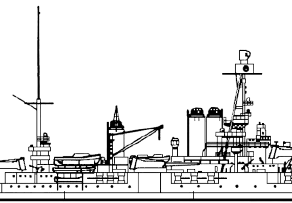 Боевой корабль NMF Paris 1938 [Battleship] - чертежи, габариты, рисунки
